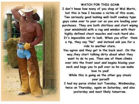 Cowboy Scam for Tickle Me Tuesday